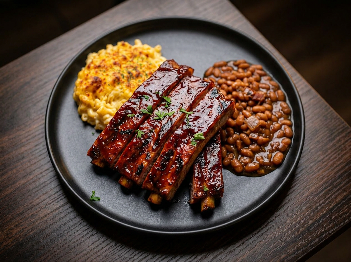 Ribs Plate plated example